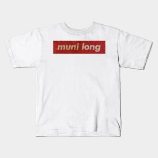 Muni Long - RECTANGLE RED VINTAGE Kids T-Shirt